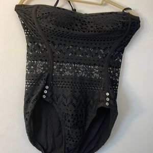 Sexy black one piece bathing suit